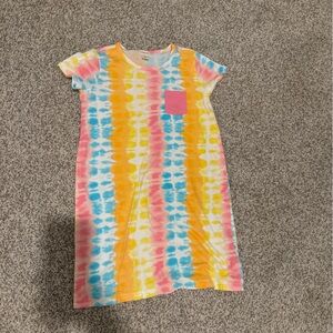 Girls T Shirt Dress - tie dye